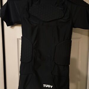 UOY Black Athletic Padded Compression Shirt for Football‎ / Hockey / Martial Art